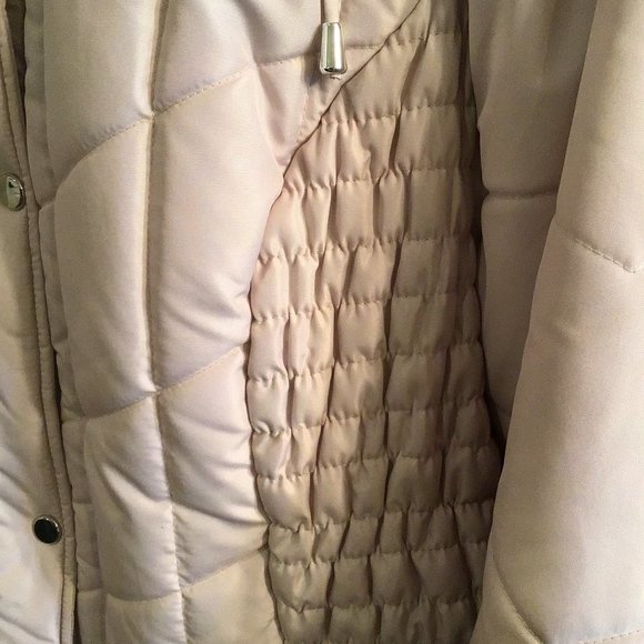 SUSAN GRAVER Lt. Pink Puff Parka/Jacket Detachable Fur Lined Hood Zip/Snap SZ 1X - Picture 10 of 10